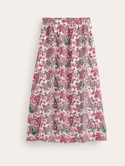 Boden Pink Florence Linen Midi Skirt - Image 5 of 5