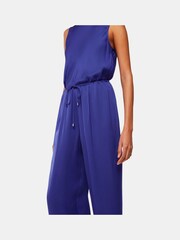 Whistles Blue Clara Wide Leg Trousers - Image 5 of 6