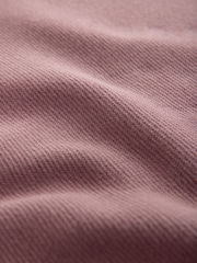 Dusky Pink Plain Regular Fit 100% Cotton Premium Quarter Zip Jumper - Image 10 of 10