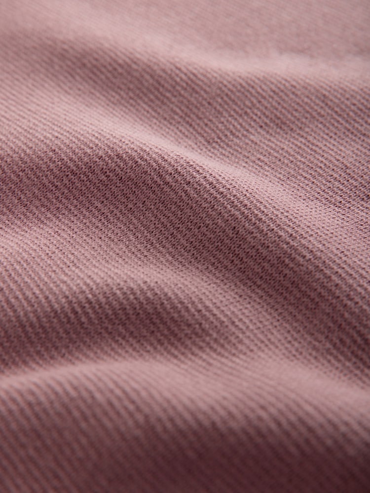 Dusky Pink Plain Regular Fit 100% Cotton Premium Quarter Zip Jumper - Image 10 of 10