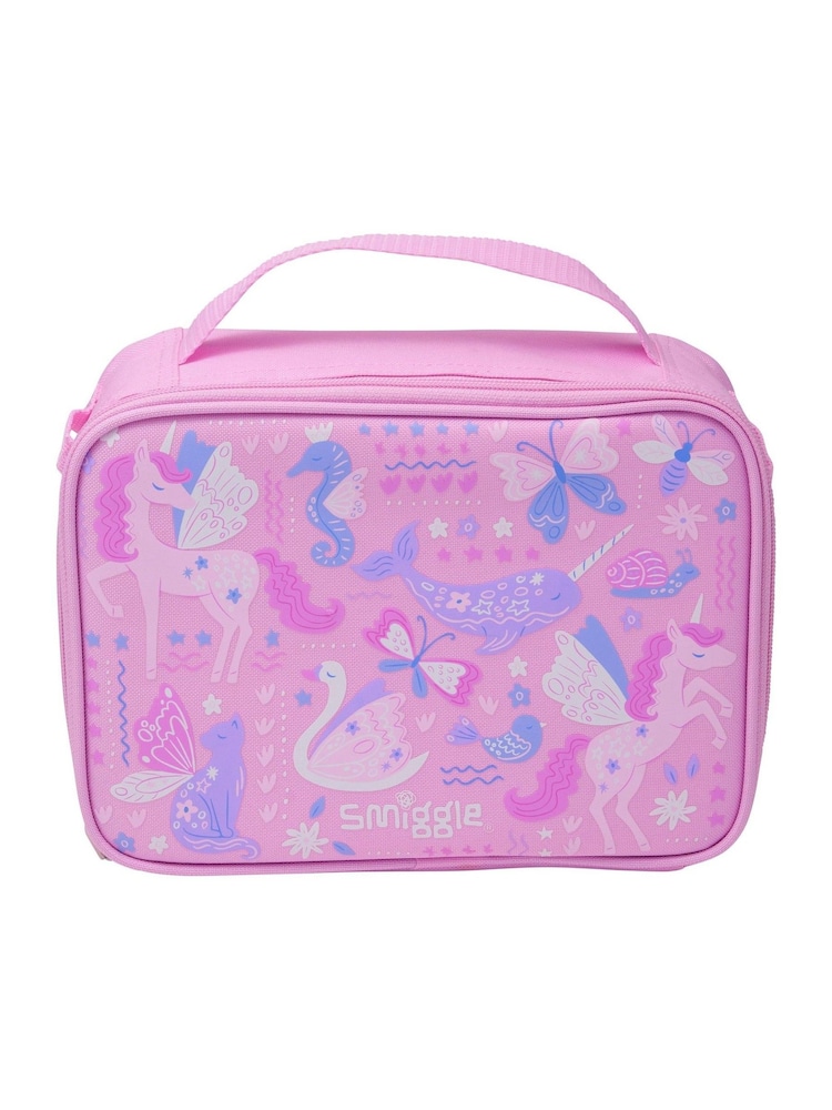 Smiggle Pink Realm Oblong Attach Lunchbox - Image 1 of 2 Smiggle Pink Realm Oblong Attach Lunchbox - Image 1 of 2