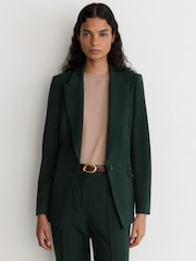Verde oscuro - Americana de traje de corte sartorial de botonadura sencilla Gabi de Reiss - Imagen 1 de 9