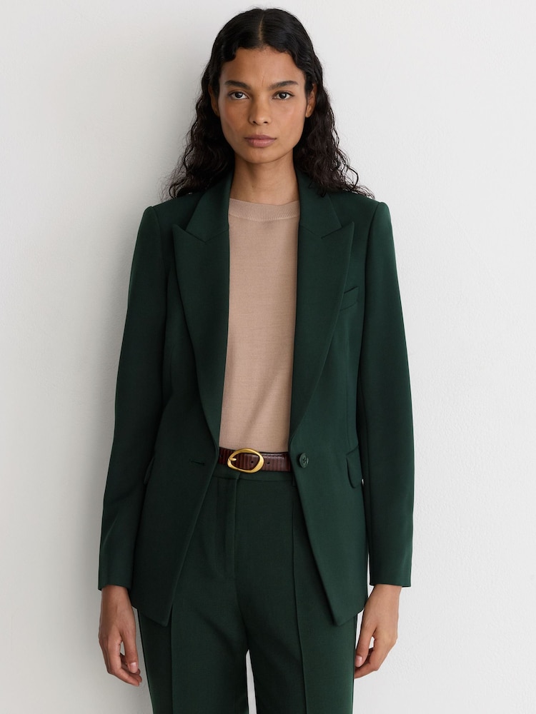 Verde oscuro - Americana de traje de corte sartorial de botonadura sencilla Gabi de Reiss - Imagen 1 de 9 Verde oscuro - Americana de traje de corte sartorial de botonadura sencilla Gabi de Reiss - Imagen 1 de 9