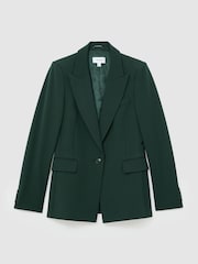 Verde oscuro - Americana de traje de corte sartorial de botonadura sencilla Gabi de Reiss - Imagen 2 de 9