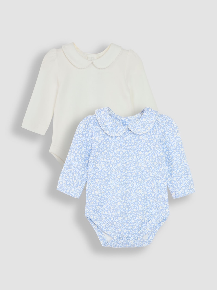 JoJo Maman Bébé Cream 2-Pack Bodysuits - Image 1 of 5