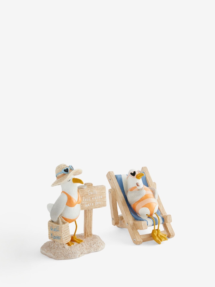 Set de 2 figuras de gaviotas veraniegas - Imagen 5 de 5