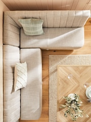 Chunky Weave Mid Natural Anderson Storage Right Hand Dining Bench - Image 6 of 7