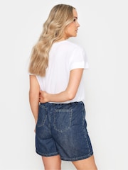Long Tall Sally Blue Patch Pocket Denim 100% Cotton Shorts - Image 3 of 5