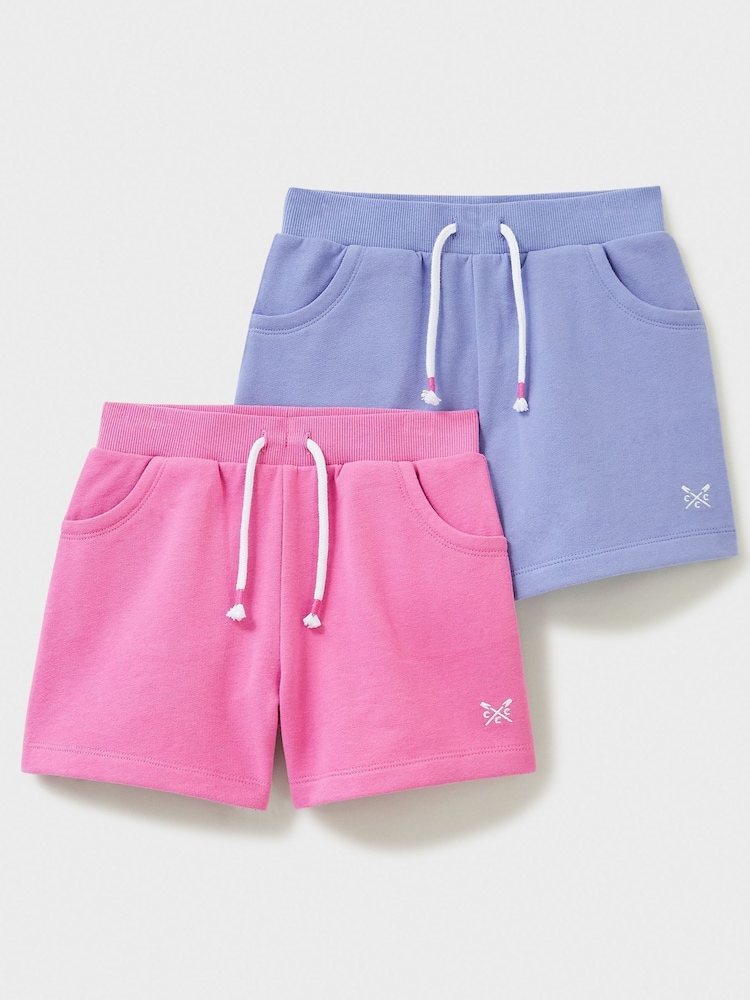 Crew Clothing Pink Jersey Shorts - Image 1 of 3 Crew Clothing Pink Jersey Shorts - Image 1 of 3