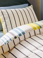 Green/Blue Multi Stripe Duvet Cover and Pillowcase Set - Image 6 of 11
