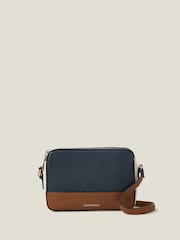 Accessorize Blue Suedette Classic Cross-Body Bag - Image 2 of 4