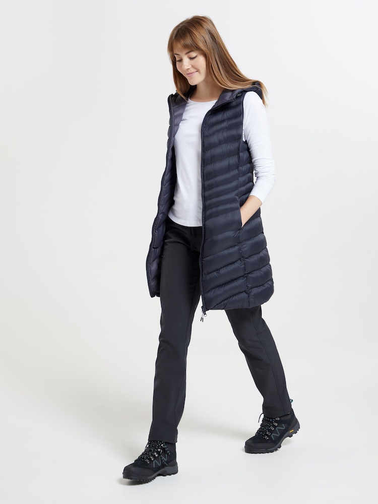 Mountain Warehouse Black Womens Florence Long Padded Gilet - Image 2 of 5