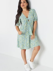 PixieGirl Petite Yellow Tie Front Dress - Image 1 of 5