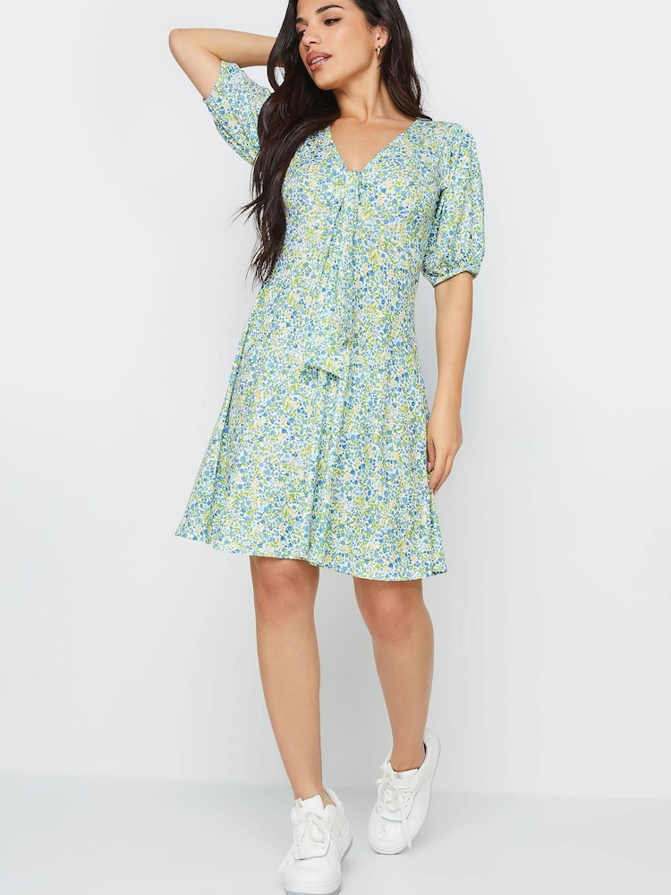 PixieGirl Petite Yellow Tie Front Dress - Image 2 of 5