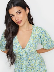 PixieGirl Petite Yellow Tie Front Dress - Image 4 of 5