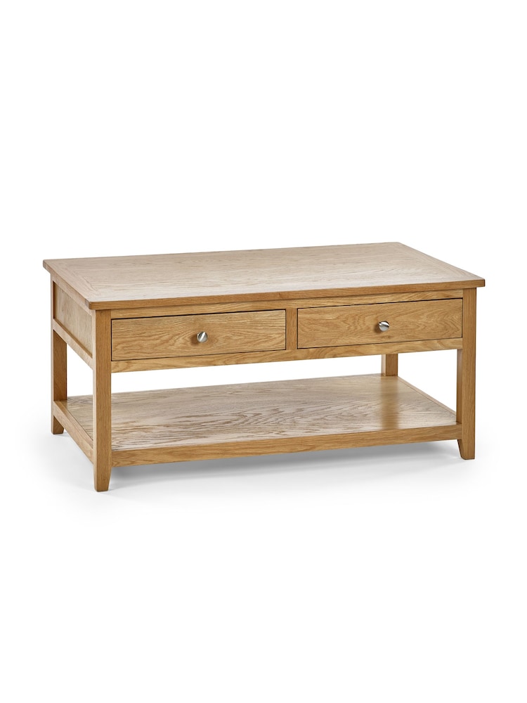 Julian Bowen Brown Mallory Coffee Table 2 Drawers - Image 2 of 5