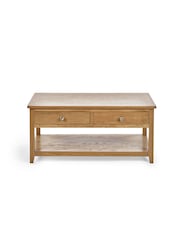 Julian Bowen Brown Mallory Coffee Table 2 Drawers - Image 3 of 5