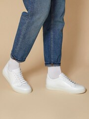 Jones Bootmaker Mens Simon Leather Trainers - Image 1 of 6