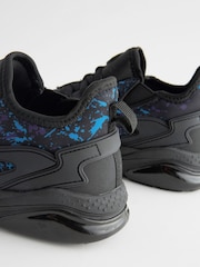 Black Splat Elastic Lace Trainers - Image 3 of 6