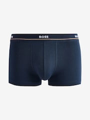 BOSS Blue Logo Waistband Stretch Cotton Trunks 5 Pack - Image 4 of 6