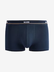 BOSS Blue Logo Waistband Stretch Cotton Trunks 5 Pack - Image 5 of 6