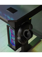 Koble Black Cyclone Carbon Fibre Height Adjustable Gaming Desk - Image 5 of 6