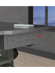 Koble Black Cyclone Carbon Fibre Height Adjustable Gaming Desk - Image 6 of 6