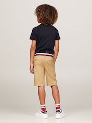 Tommy Hilfiger Cream Woven Belted Shorts - Image 2 of 6