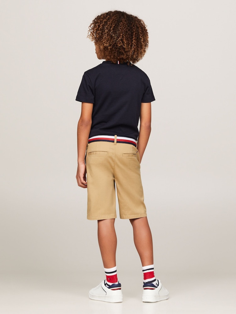 Tommy Hilfiger Cream Woven Belted Shorts - Image 2 of 6