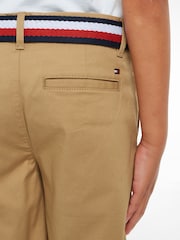 Tommy Hilfiger Cream Woven Belted Shorts - Image 3 of 6
