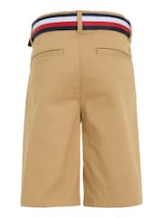 Tommy Hilfiger Cream Woven Belted Shorts - Image 5 of 6