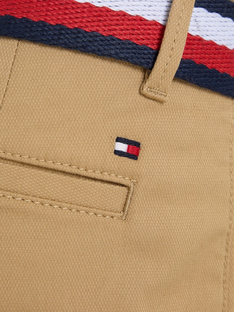 Tommy Hilfiger Cream Woven Belted Shorts - Image 6 of 6