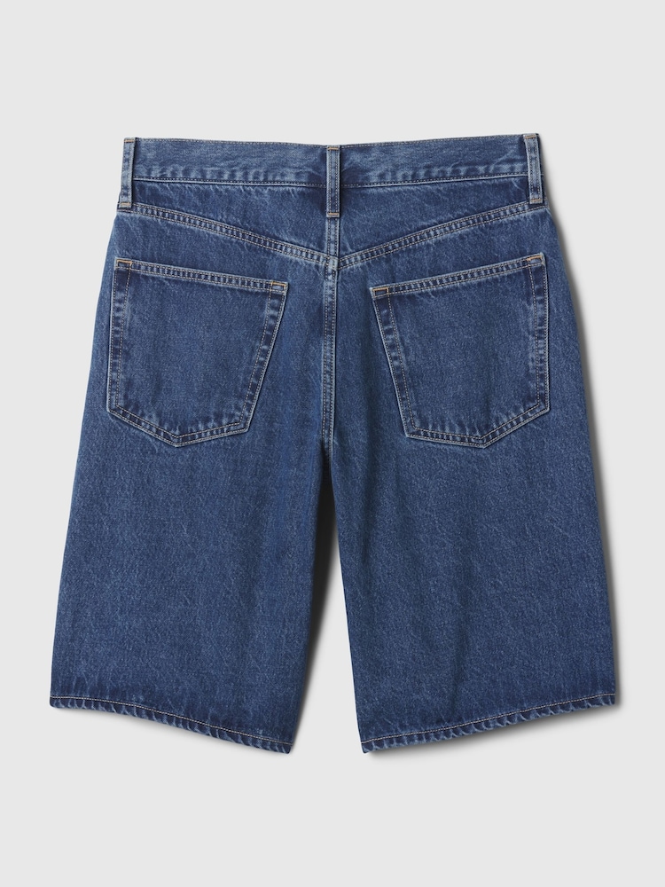 Gap Blue Mid Rise Longline Denim Shorts - Image 8 of 8
