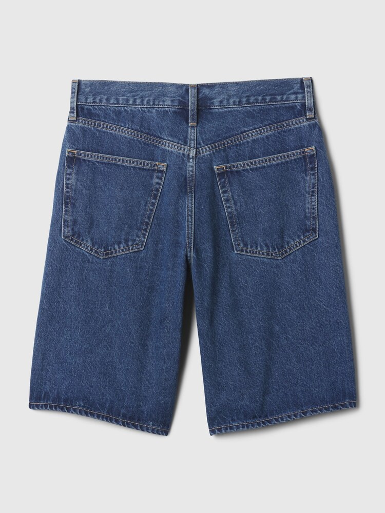 Gap Blue Mid Rise Longline Denim Shorts - Image 8 of 8 Gap Blue Mid Rise Longline Denim Shorts - Image 8 of 8