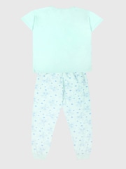 Brand Threads Blue Ladies 100% Cotton Disney Stitch Pyjama Set - Image 2 of 5