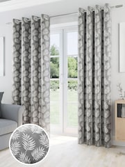 Enhanced Living Grey Thermal Room Darkening Oakland Readymade Curtains - Image 1 of 3