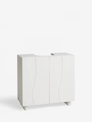 White Wave Under Sink Storage Cabinet - Image 7 of 9