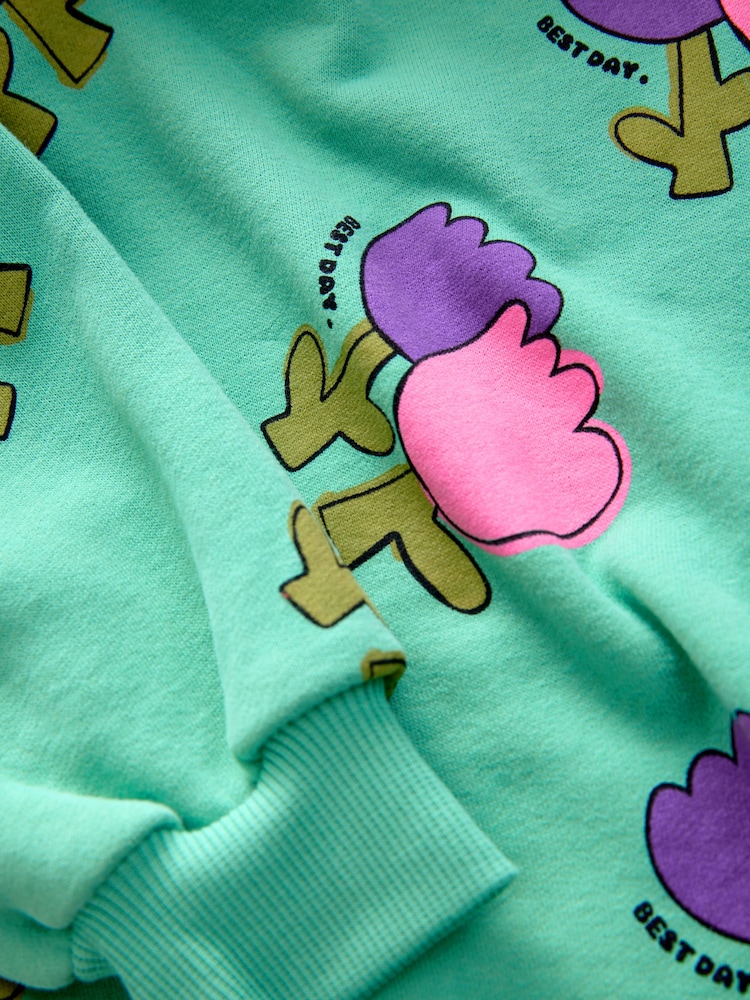 Green Hooded Sweat Dress (3mths-7yrs) - Image 7 of 7