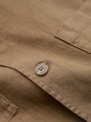 Seasalt Cornwall Brown Linen Blend Mens Tollgate Jacket - Image 5 of 5
