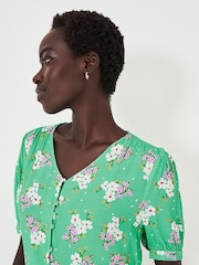 Crew Clothing Green Shirred Through Blouse - Image 4 of 4