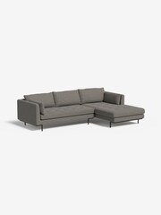 MADE.COM Basket Weave Dark Natural Harlow Right Hand Facing Corner Sofa - Image 1 of 3