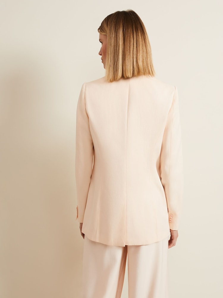 Phase Eight Pink Bianca Peach Suit Jacket - Image 2 of 8