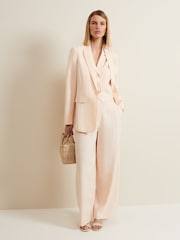 Phase Eight Pink Bianca Peach Suit Jacket - Image 3 of 8