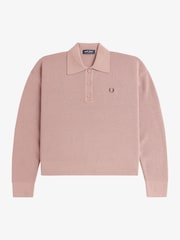 وردي داكن - قميص بولو محبوك من Fred Perry - صورة 6 من 7