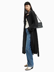 AllSaints Black Kikki Trench Coat - Image 4 of 8