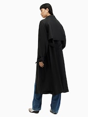 AllSaints Black Kikki Trench Coat - Image 5 of 8
