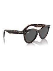 Ray Ban Wayfarer Way Rb2241 Oval Brown Sunglasses - Image 3 of 8