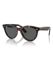 Ray Ban Wayfarer Way Rb2241 Oval Brown Sunglasses - Image 5 of 8