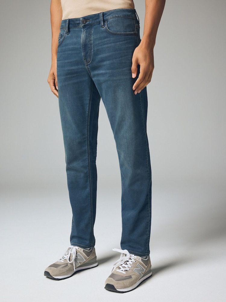 Blue Mid Vintage Slim Fit Comfort Stretch Jeans - Image 1 of 12