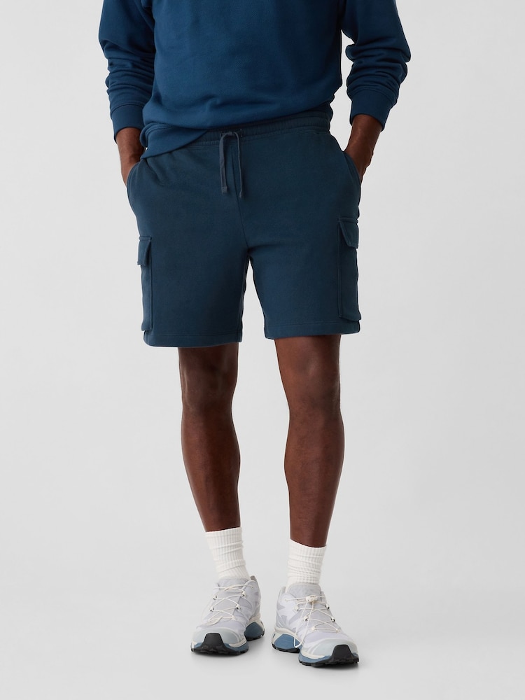 Gap Blue Sweat Cargo Shorts - Image 1 of 5 Gap Blue Sweat Cargo Shorts - Image 1 of 5